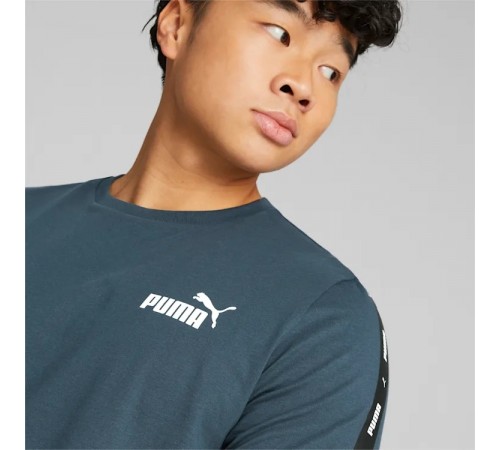 4k Puma 847382-16 Essentials+ Tape Men's Tee - Dark-Night
